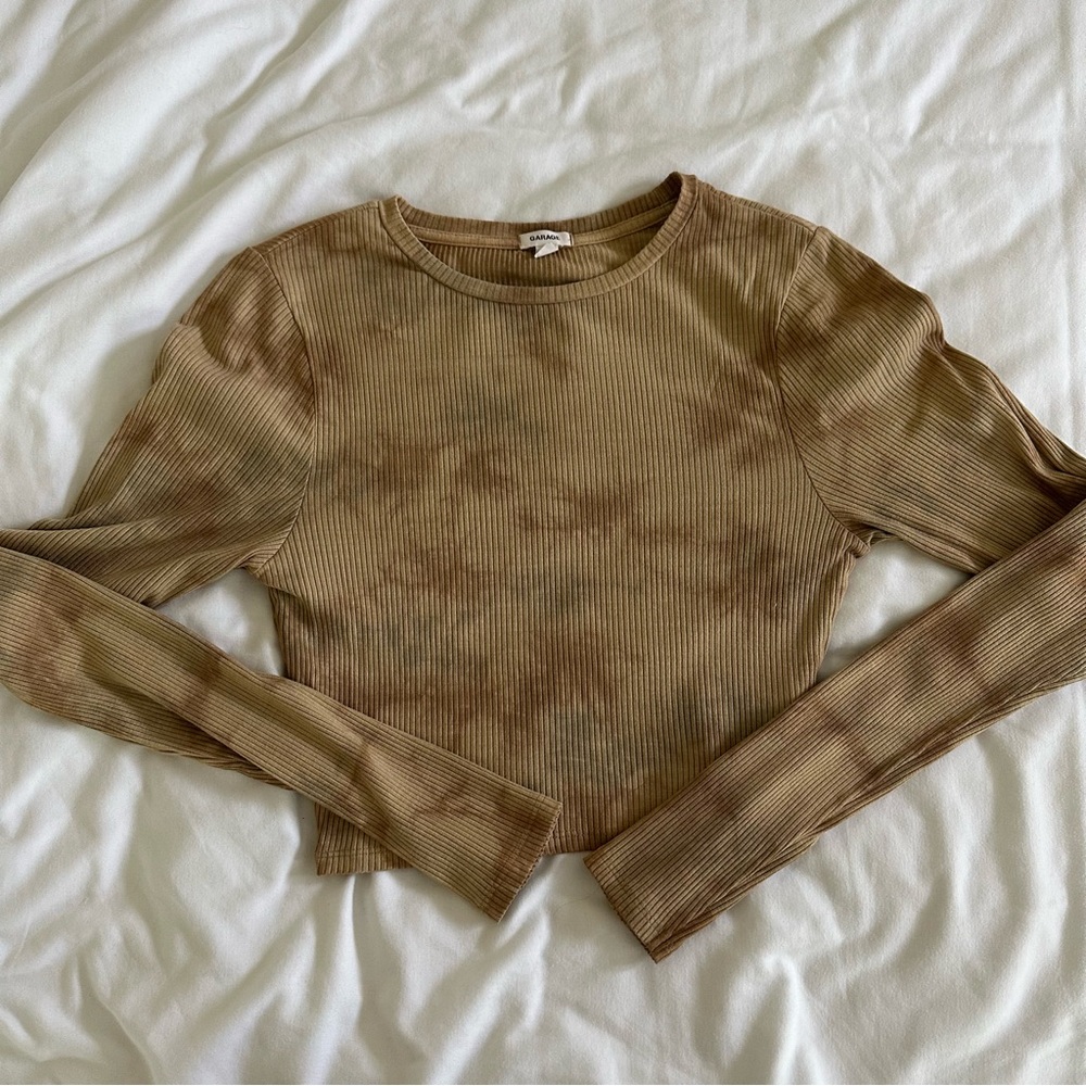 Garage Tie Dye Long Sleeve Crop T-Shirt